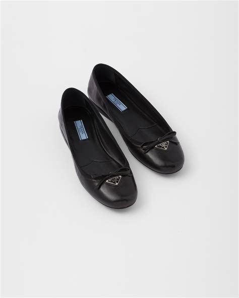 prada nappa ballerina|Black Nappa Leather Ballerinas .